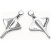 Uno de 50 Orecchini corti placcati argento Sterling con figura a forma di manta gigante -