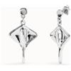 Uno de 50 Orecchini corti placcati argento Sterling con figura a forma di manta gigante -