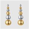 LUCA BARRA ORECCHINI DONNA CON SFERE IN ACCIAIO IN ACCIAIO E IP GOLD - MULTICOLOR
