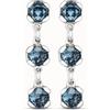 Uno de 50 Orecchini placcati argento Sterling con cristalli blu - TOPAZIO