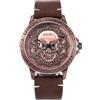FREELANCE JW Orologi da uomo con quadrante in quarzo e cintura casual a forma di teschio - ROSE GOLD