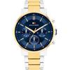 TOMMY HILFIGER OROLOGIO UOMO CON DAY DATE E QUADRANTE 24 H - BICOLORE