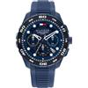 TOMMY HILFIGER OROLOGIO UOMO IN SILICONE REGATTA-TH CRONOGRAFO - BLUE NAVY