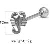 FREELANCE JW PIERCING LINGUA IN ACCIAIO -SCORPIONE - ARGENTO/ACCIAIO
