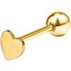 FREELANCE JW PIERCING LINGUA IN ACCIAIO-CUORE PIATTO MINIMAL - DORATO