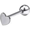 FREELANCE JW PIERCING LINGUA IN ACCIAIO-CUORE PIATTO MINIMAL - ARGENTO/ACCIAIO