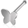 FREELANCE JW Piercing Naso Minimalisa A Farfalla In Acciaio Inossidabile - ARGENTO/ACCIAIO