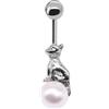 FREELANCE JW PIERCING OMBELICO IN ACCIAIO GATTO - ARGENTO/ACCIAIO