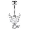 FREELANCE JW PIERCING OMBELICO IN ACCIAIO INOSSIDABILE - ARGENTO/ACCIAIO