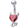 FREELANCE JW PIERCING OMBELICO IN ACCIAIO INOSSIDABILE - ARGENTO/ACCIAIO