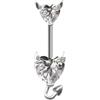 FREELANCE JW PIERCING OMBELICO IN ACCIAIO INOSSIDABILE - ARGENTO/ACCIAIO