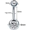 FREELANCE JW PIERCING OMBELICO IN ACCIAIO INOSSIDABILE - ARGENTO/ACCIAIO