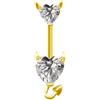 FREELANCE JW PIERCING OMBELICO IN ACCIAIO INOSSIDABILE - DORATO