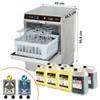Lavabicchieri Professionale Elettronica con Display, Cesto Quadrato 35x35, Dosatori Detergente e Brillantante, con 6 Taniche Detergente e 2 Taniche Brillantante