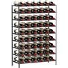 HOMCOM Scaffale Portabottiglie 6 Bottiglie su 9 Livelli, Resistente all'Umidità, in Acciaio, 63x25x91cm, Nero | Aosom Italy