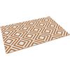 Outsunny Tappeto Esterno per Balcone e Terrazza Reversibile con Fantasia Geometrica, 182x274 cm, Marrone e Bianco