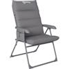Outsunny Sedia da Campeggio Pieghevole e Regolabile su 5 Livelli con Tasche Laterali, 66x58x105 cm, Grigio Chiaro
