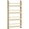 HOMCOM Libreria da Parete con 4 Ripiani per Casa e Ufficio, in Legno, 59x12x113 cm, Color Naturale | Aosom Italy