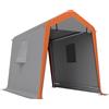 Outsunny Tenda Garage Portatile Impermeabile 2,4x1,8 m per Auto, Porta Avvolgibile con Cerniera, Grigio Chiaro | Aosom Italy
