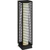 Outsunny Lanterna Solare da Esterno con Sensore di Luce, Lampione Ricaricabile Senza Fili, in Resina Intrecciata, 16x16x68 cm, Nero | Aosom Italy