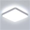 Comely Plafoniera Led Soffitto Quadrata, 36W Moderno Lampada da Soffitto Luce 6500K IP44 Plafoniera per Bagno Cucina Camera da Letto Soggiorno Corridoio Ufficio Cantina