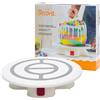 DECORA, 9271050 Piatto Girevole in Plastica, Supporto Giratorta Professionale in Plastica, Facile da Pulire, Base Antiscivolo, Con Pulsante di Blocco, Diametro di 32 centimetri, Made in Italy