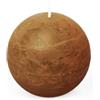 Spaas Candela a sfera in stile rustico 80 mm 24 ore, cognac