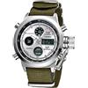 JewelryWe Orologi Sport Militare Nottilucente, Movimento al quarzo giapponese, Cinturino in Nylon Esterna Impermeabile, Orologi da uomo Digitale Multi Fuzioni
