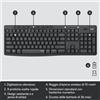 LOGITECH MK295 Kit Mouse e Tastiera italiana Wireless - Tecnologia SilentTouch Ricevitore USB Nano - 920-009797