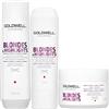 Goldwell - Set di shampoo Blondes & Highlights da 250 ml + conditioner da 200 ml + maschera da 200ml