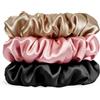 Aucuu Fascette per Capelli in 100% Pura Seta di Gelso, 3 Pezzi Scrunchies in Seta, Delicate sui Capelli, Lussuose, Elastici per Capelli Morbidi e Setosi, Delicati Contro la Rottura dei Capelli