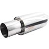 Simoni Racing ESR088 Marmitta Sportiva Universale, Uscita Rotonda Dritta, Marmitta Dritta per Auto in Inox, Lunghezza 440 mm