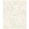 Rasch Carta da parati 690804 - Carta da parati in tessuto non tessuto chiaro con effetto tessile e grandi foglie tropicali in beige, Monstera, collezione Color your life