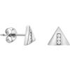 SOFIA MILANI - Orecchini da Donna in Argento 925 - con Pietra Zircone - Orecchino a Perno a Triangolo - E1281