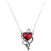 Alchemy Gothic Devil Heart Donna Collana colore argento peltro
