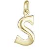 NKlaus Ciondolo lettera S 333 oro giallo 8ct semi-opaco 16x9mm alfabeto amuleto 13311
