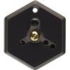 Manfrotto 030-38 Piastra per Testa Esagonale in Alluminio con Attacco da 3/8, Nero