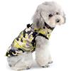 SELMAI Camo Cappotti Impermeabili per Cani Piccoli Chihuahua Vestiti per Gatti Giubbottino Cane Taglia Piccola Cappotto Abbigliamento per Animali Domestici Gilet Cablaggio con Anello a D Giallo XS
