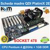 Scheda madre socket 478 QDI PlatiniX 2E CPU Pentium 4 @2GHz RAM 2GB DDR ATX AGP