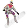 FIESTAS GUIRCA Costume da neve retrò da uomo - Tuta da sci colorata anni '80, in generale, divertente, per addio al celibato, taglia S