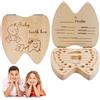 Aolso Scatola Per Denti Di Latt, Denti Salva Box Per Bambini, Scatola Porta Dentini Da Latte In Legno, Accumulazione Dei Denti, Bambini Ricordo Regalo (Ragazzo Inglese)