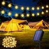 Realky Catena Luminosa Solare da Esterno 60 LED 13.2m, Luci Solari da Giardino con 8 Modalità e Funzione Memoria, IP65 Impermeabile, Luci Decorative per Terrazzo, Balcone, Gazebo, Festa (Bianco Caldo)