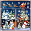 decalmile Vetrofanie Natale per Finestre Pupazzo di Neve Renna Adesivi per Finestra Babbo Natale Albero di Natale Adesivi Vetro Porta Rimovibile Finestra Festa Decorazione Vetrine Natalizia