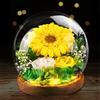 Touloube Regali di la Festa Della Mamma per le Donne Regalo di Girasole per Moglie,Girasoli Infiniti Eterni in Vetro,Fiori Regalo di Compleanno Ispiratore del Sole per Amica Mamma Nonna Insegnante Fidanzate
