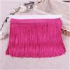 Blausky 5 metri x 15 cm, bordatura con frange, nastro decorativo in seta, nappa, frange, per cucito, fai da te, vestiti, costumi, tende, colore rosa chiaro