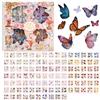 FOSDICK 1 Scatola/100 Fogli Stickers Farfalle, Adesivi Farfalle Decorative, Stickers Aesthetic Colorate Vintage, Sticker Farfalla Primavera, Adesivi Farfalla per Scrapbooking Journaling Album Diario