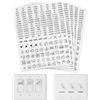 GOMAKERER 900pz Etichette Adesive per Interruttore Della Luce, 2 stili Adesivi Trasparenti per Interruttori Etichette per Centralini per La Casa, Cucina, Bagno, Scuola D'Ufficio, 6x20mm e 15x15mm
