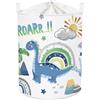 HUUMONSS Grande Cesta Porta Biancheria Dinosauri Carini Pieghevole Cestini Portaoggetti Giocattoli Vestiti per Bambino Cesta Indumenti Sporchi per Bagno,Palme,63L