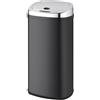 KITCHEN MOVE Largo Pattumiera automatica da cucina, 42 l, in acciaio inox, con reggiatura, nero brillante