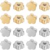 Beebeecraft 1 Scatola 60 Pezzi 2 Colori in Acciaio Inossidabile Viti Posteriori (Foro: 1.2mm /Calibro 16) 18K Placcato Oro Fiore Orecchini Posteriori Sostituzione Metallo Argento Orecchini Dadi